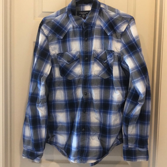 Plaid American Eagle Button Down - Picture 1 of 4